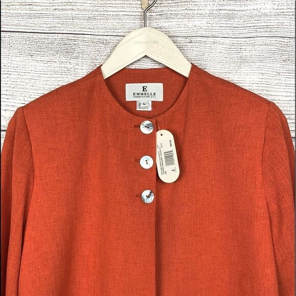 NWT EMMELLE Terracotta Blouse Lightweight Jacket Top - Picture 5 of 15
